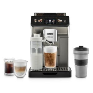 DELONGHI Cafetera express - DELONGHI ECAM 450.86.T, 19 bar, 1450 W, 0,7 l, 6 tazas, Inox + Preto
