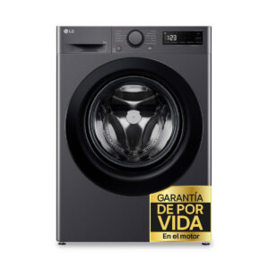 LG Lavadora carga frontal - LG F4WR5009A6M, 9 kg, 1400 rpm, 12 programas, Inox grafito antihuellas