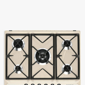 SMEG Placa de gas - SMEG 200676116, 5 zonas, Gas Natural, 685 mm, Gris