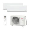 FUJITSU Aire acondicionado Split 2 x 1 - FUJITSU ASY25U2MI-KN 3NGF0140, 2150 fg/h, Función Inverter, Blanco