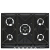 SMEG Placa de gas - SMEG SR975NGH, 5 zonas, Gas Natural, 685 mm, Negro