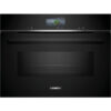 SIEMENS Horno microondas - SIEMENS CM776GKB1, Integrable, Pirolítico, 45 l, 59,4 cm, Negro