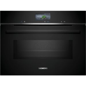 SIEMENS Horno microondas - SIEMENS CM776GKB1, Integrable, Pirolítico, 45 l, 59,4 cm, Negro