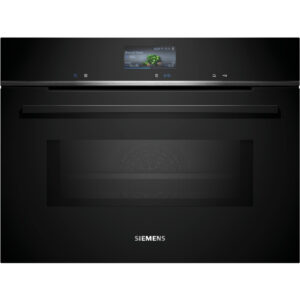 SIEMENS Horno microondas - SIEMENS CM776GKB1, Integrable, Pirolítico, 45 l, 59,4 cm, Negro
