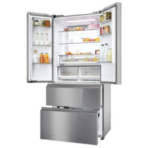 HAIER Frigorífico Multipuerta - HAIER 34005704, No Frost, Dinámico (con ventilador), Altura 1900 mm, Capacidad 504 l, Acero