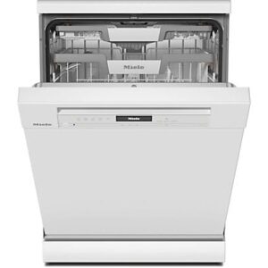 Miele Lavavajillas - Miele G7600SCBRWS, 14 cubiertos, 9 programas, 60 cm, Bandeja de servicios, Wifi, Dosificación automática, Blanco