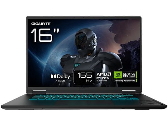 Gigabyte Portátil gaming - Gigabyte GAMING A16 3VHK3ES864SD, 16" WUXGA, AMD Ryzen™ 7 260, 32 GB RAM, 1 TB SSD, GeForce RTX™ 5060, Sin sistema operativ