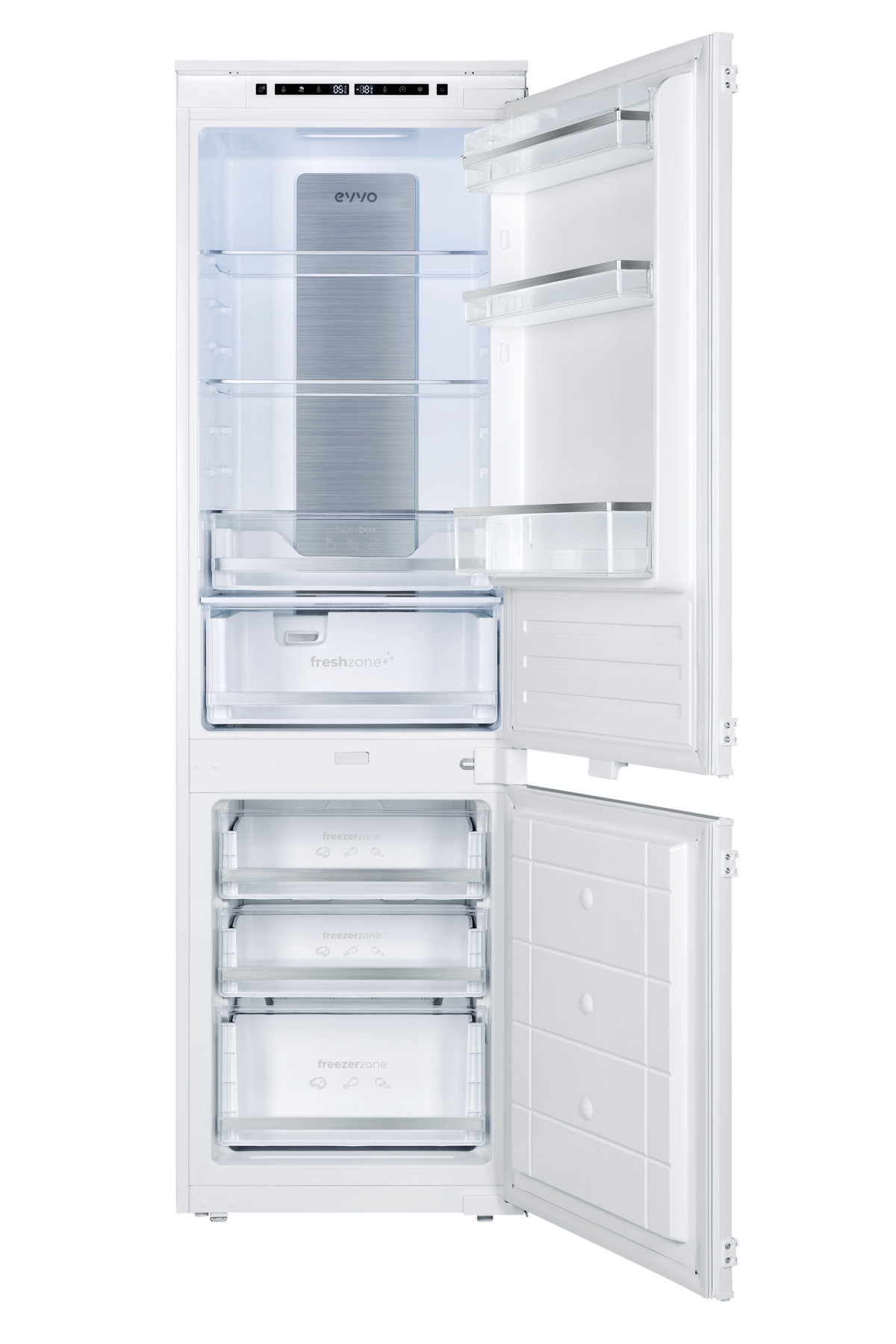 EVVO Frigorífico combi - EVVO Fi62, No Frost, Altura 177 cm, Capacidad 218 l, Blanco