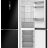 ALPHA Frigorífico combi - ALPHA Pegasus Elite-185, No Frost con Multi Airflow, AAT Fresh Technology, Altura 185 cm, Negro