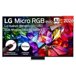 LG TV RGB Micro LED 86" - LG 86MRGB96B6B, UHD 4K, Procesador Inteligente α11 AI Processor 4K Gen3, Smart TV, DVB-T2 (H.265), Negro