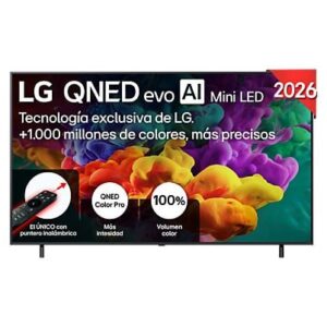 LG TV QNED Mini LED 75" - LG 75QNED85B6B, UHD 4K, Procesador Inteligente α8 AI Processor 4K Gen3, Smart TV, DVB-T2 (H.265), Negro