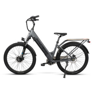 SMARTGYRO Bicicleta urbana - SMARTGYRO Ebike Nómada, asistente al pedaleo, 250W, 36V, 3 vel., 3 velocidades, Aluminio, Titan